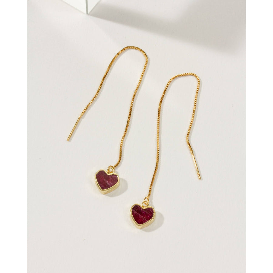 Royal Threader Earrings- Ruby #LV9105 - $54