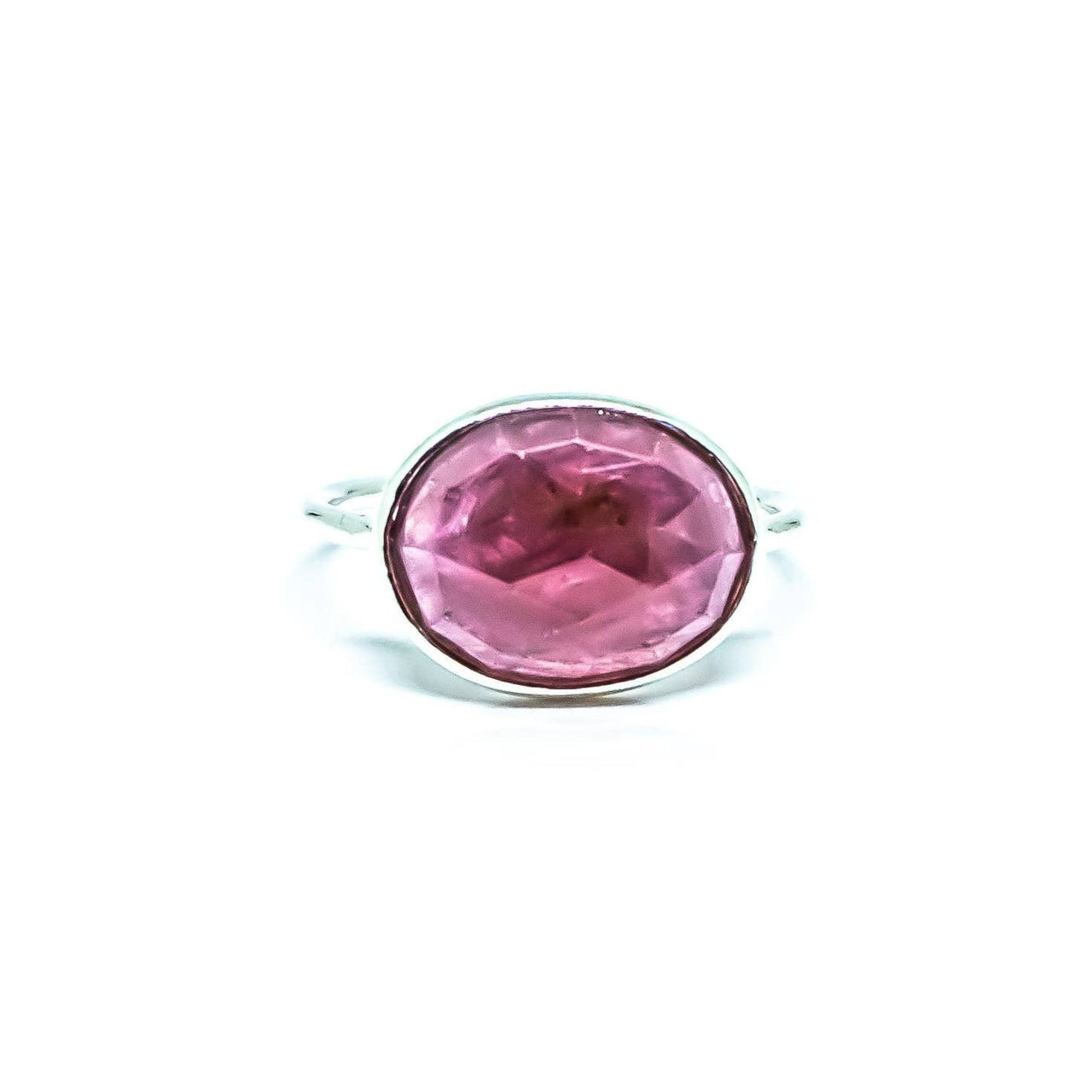 Ruby Faceted Ring Sterling Silver #LV3689