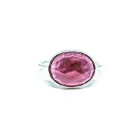 Ruby Faceted Ring Sterling Silver #LV3689