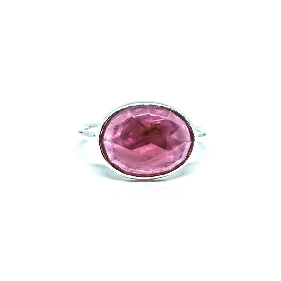 Ruby Faceted Ring Sterling Silver #LV3689