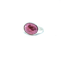 Ruby Faceted Ring Sterling Silver #LV3689