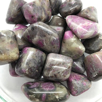 Thumbnail for Tumbled Ruby Feldspar Tumbled stones in pink and gray, ideal for collectors