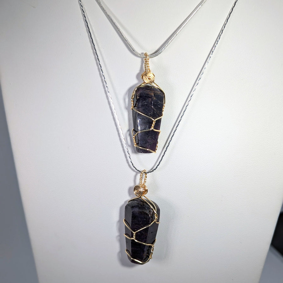 Ruby Wand 1.9’’ Handmade Wire Wrap Pendant #LV9001