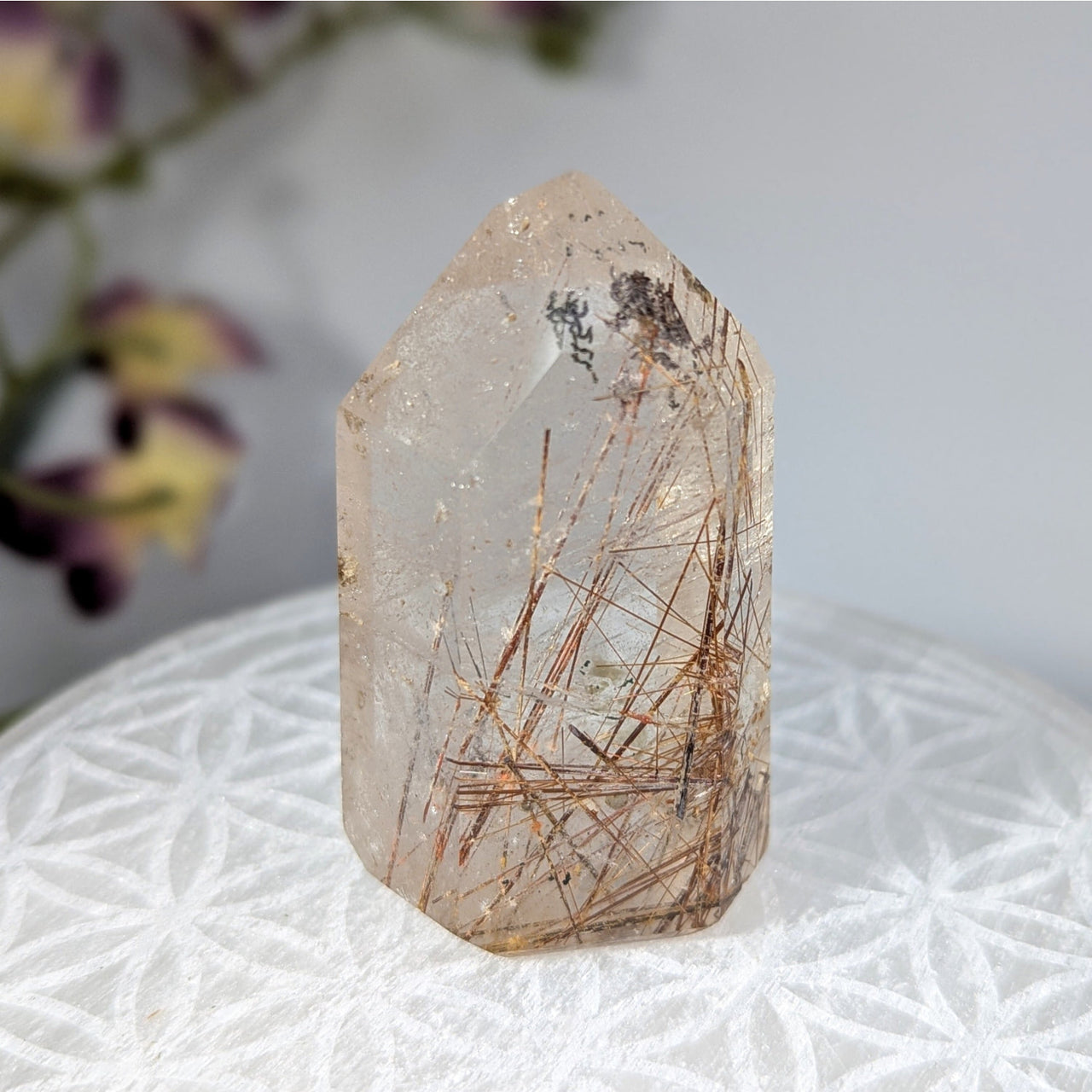 Rutiliated Quartz 2.4" Generator Tower #LV8638