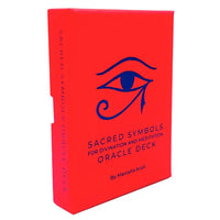 Thumbnail for Sacred Symbols Oracle Deck By Marcella Kroll - Red Book with Blue Eye
