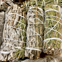 Thumbnail for Sage & Herb Cleansing Bundle with white sage and rosemary for smudging rituals