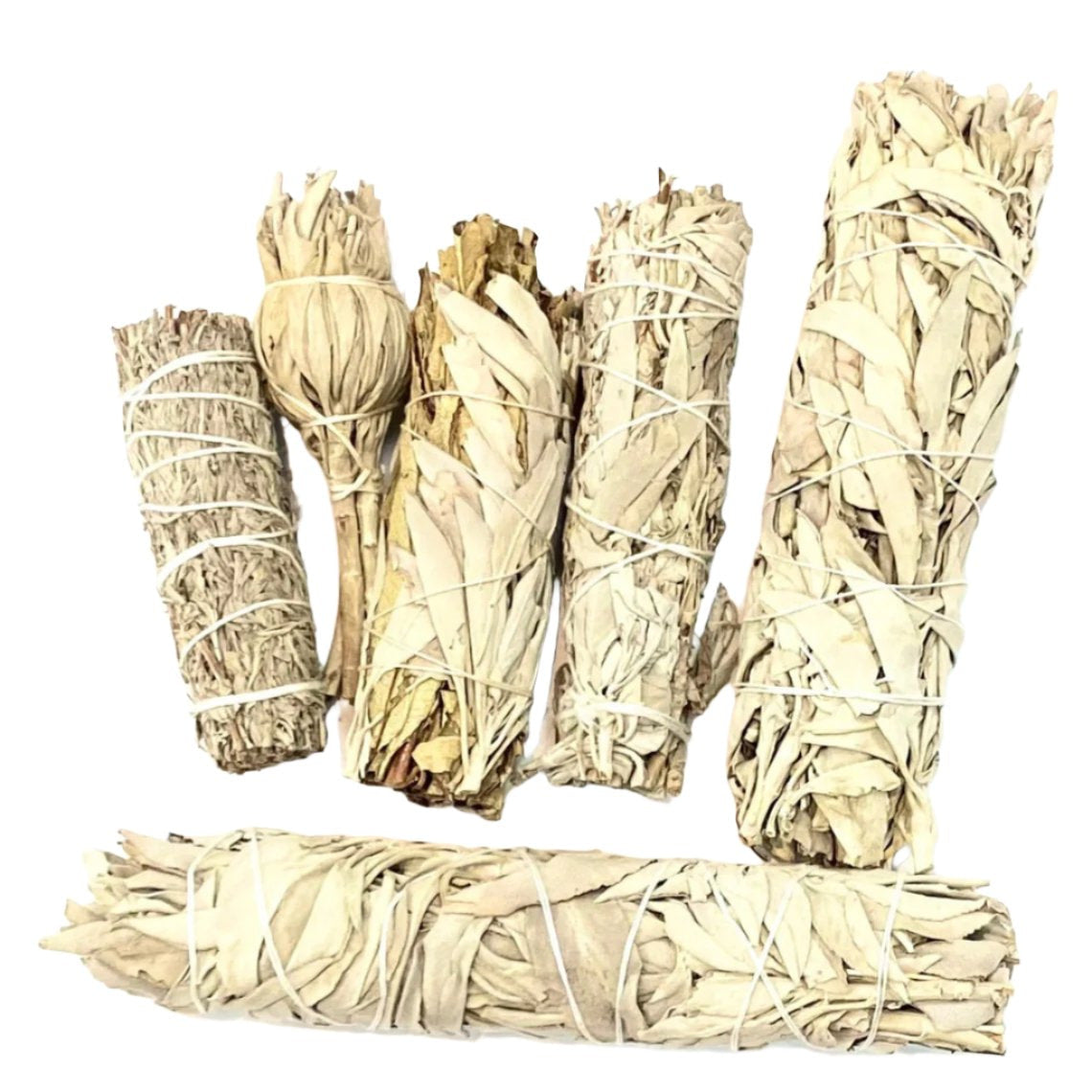 Bundled white sage smudge sticks in Sage & Herb Cleansing Bundle variety K120