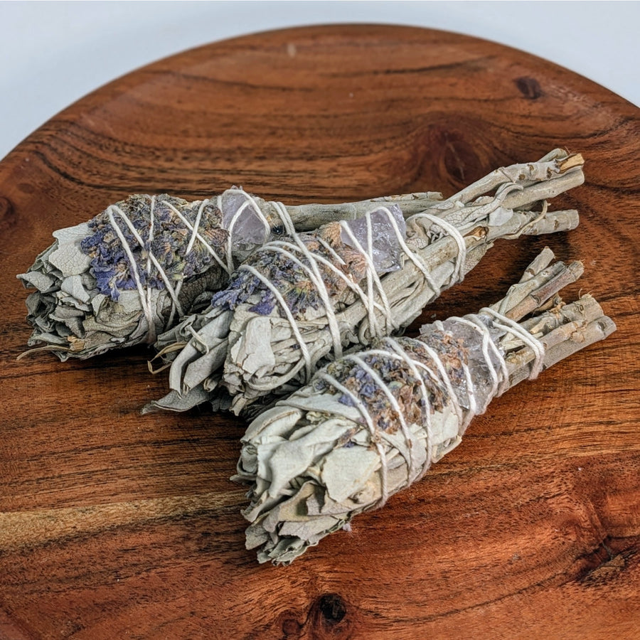 Sage & Herb Cleansing Smudge Stick Bundles #K120 4’’