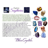 Thumbnail for Sagittarius Zodiac Birthday Card with Crystal Affinity & 