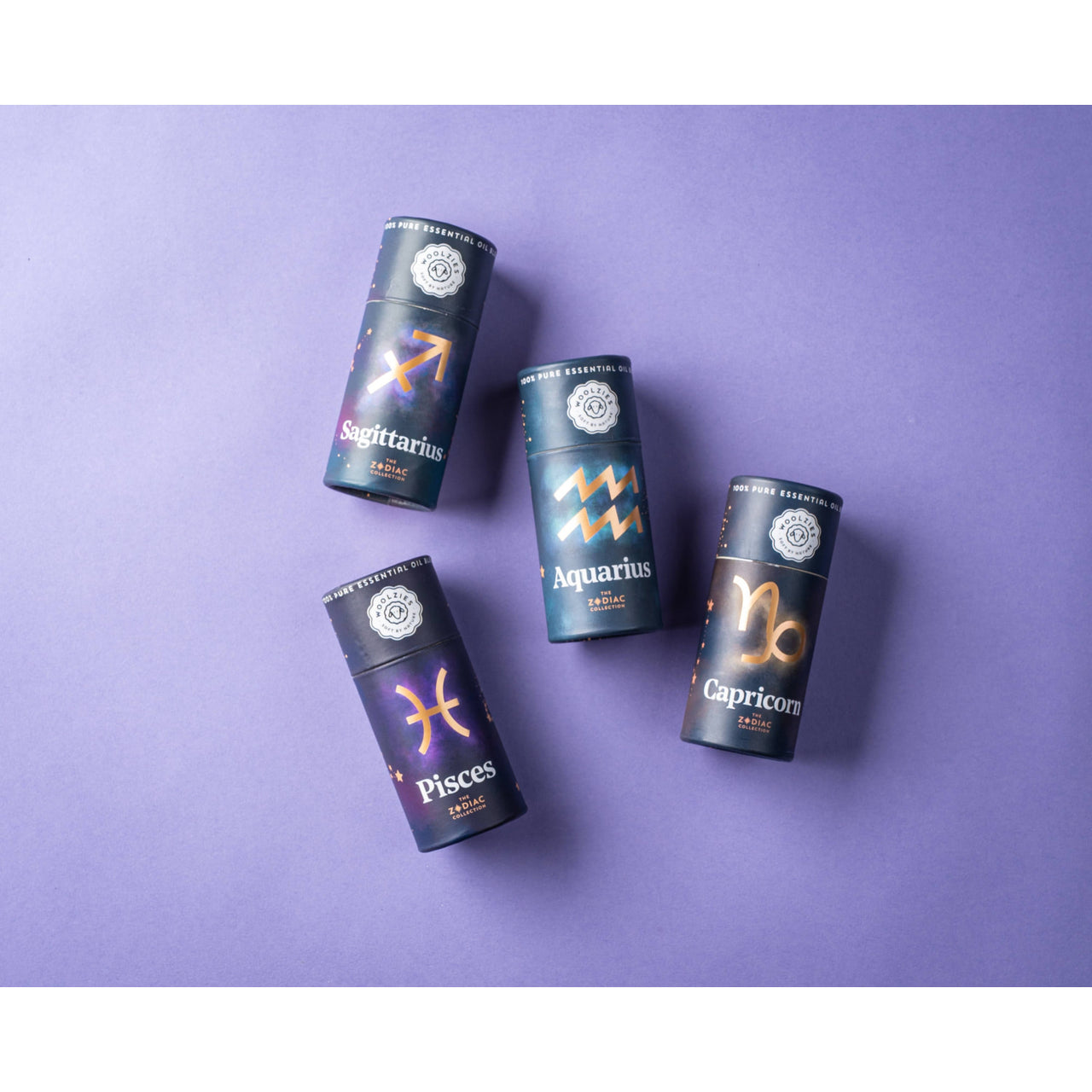 Purple Sagittarius Zodiac Essential Oil Blend in Canister Set