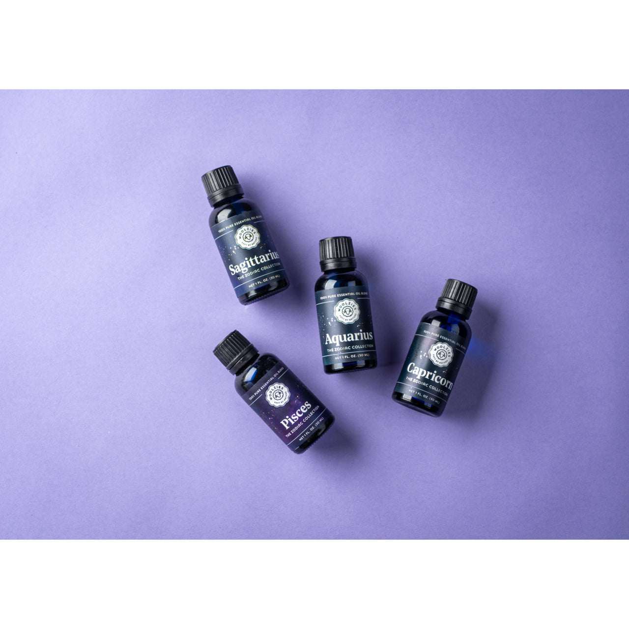 Sagittarius Zodiac essential oil blend in blue glass 1oz bottle LV9969