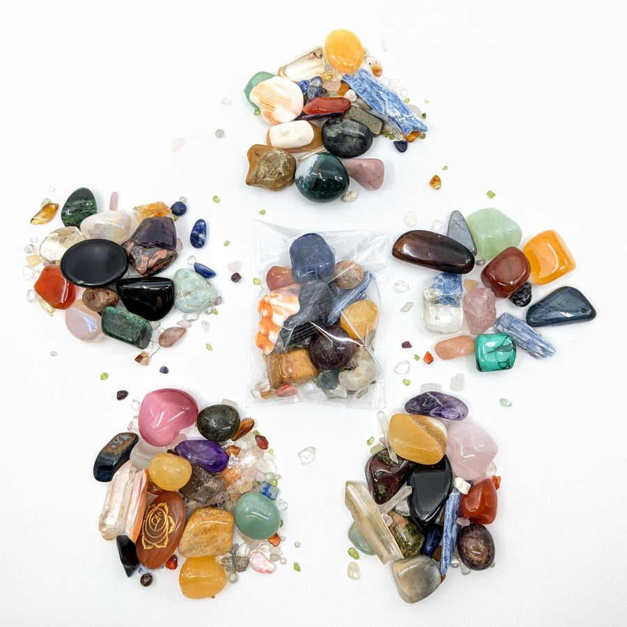 Colorful polished gemstones and crystals in the Mixed Gem Bag SALE #M213