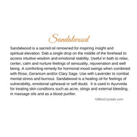Thumbnail for Sandalwood Essential Oil Info Card #Q072: Sacred oil for insight and spiritual elevation