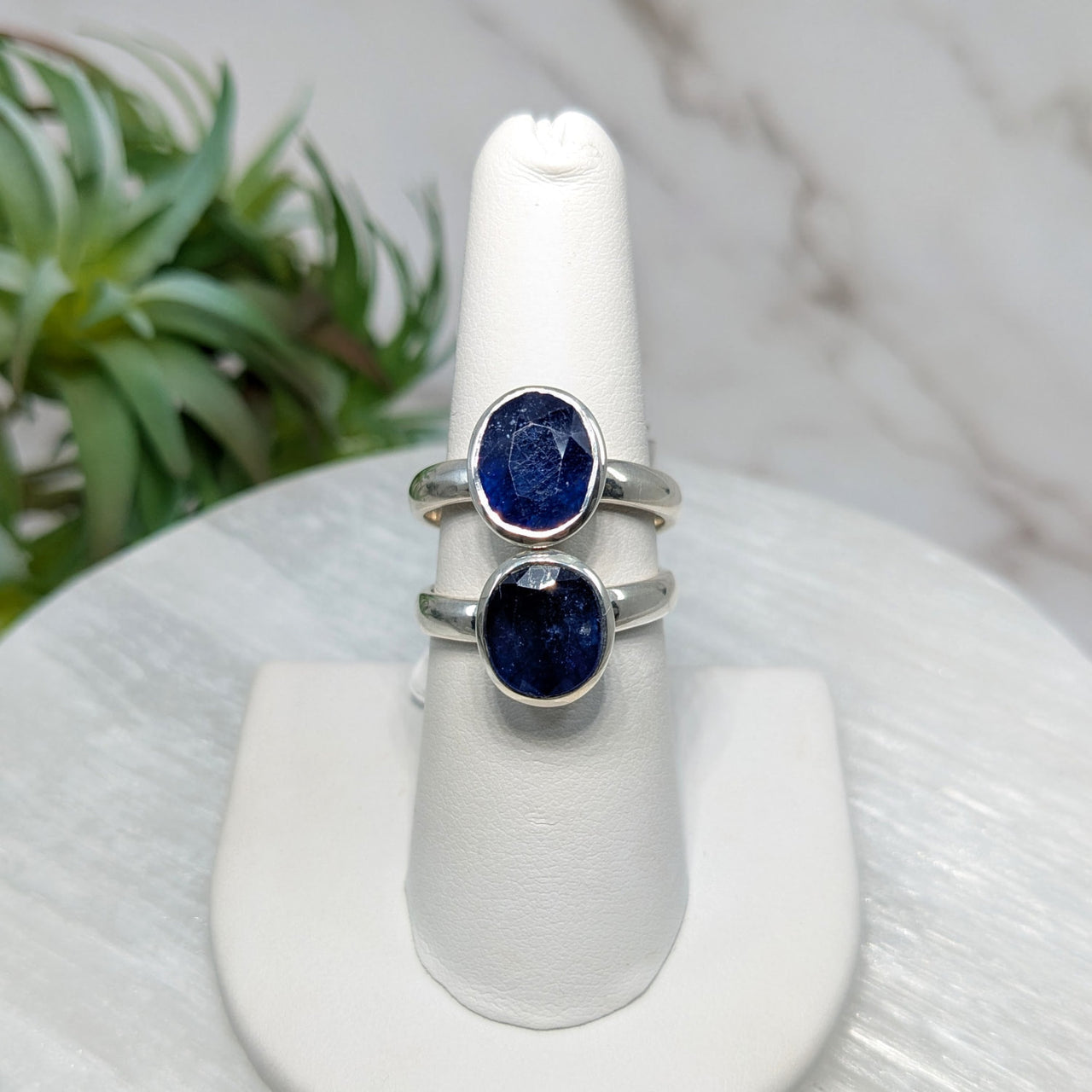 Sapphire S.S. Oval Ring #LV5511 - 5.75 - $120