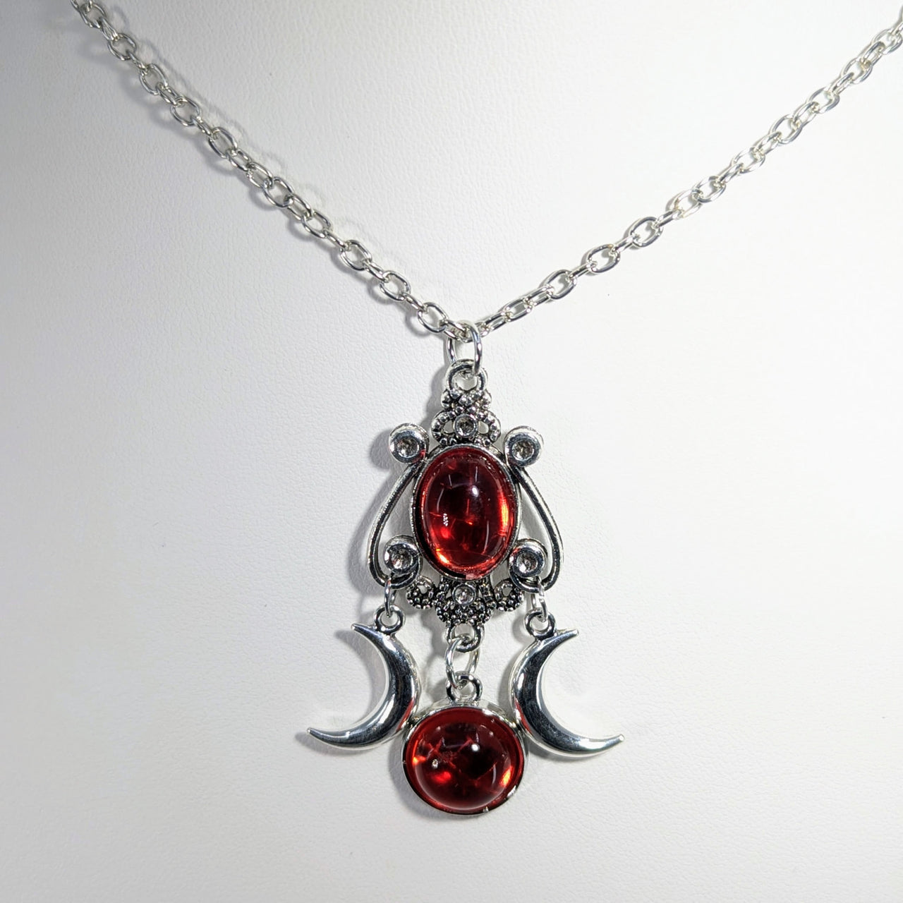 Scarlet Glass 20’’ Double Moon Design Necklace #LV9034 $6.95