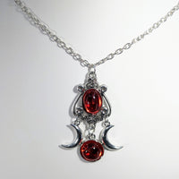 Scarlet Glass 20’’ Double Moon Design Necklace #LV9034 $6.95
