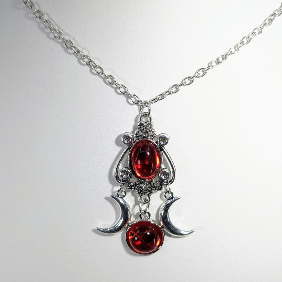 Scarlet Glass 20’’ Double Moon Design Necklace #LV9034 $6.95