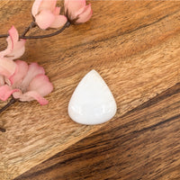 Thumbnail for White teardrop-shaped Scolecite gemstone displayed in the Scolecite 1.2-inch Teardrop product