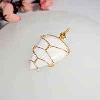 Scolecite 2.25’’ Wire Wrapped Pendant #LV8965 - $38