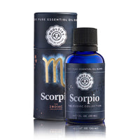 10 ml Scorpio Zodiac Essential Oil Blend in Blue Glass Bottle from Woolzies