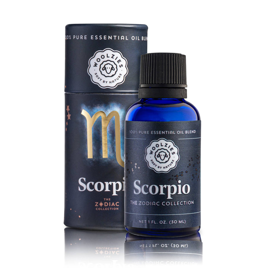 10 ml Scorpio Zodiac Essential Oil Blend in Blue Glass Bottle from Woolzies