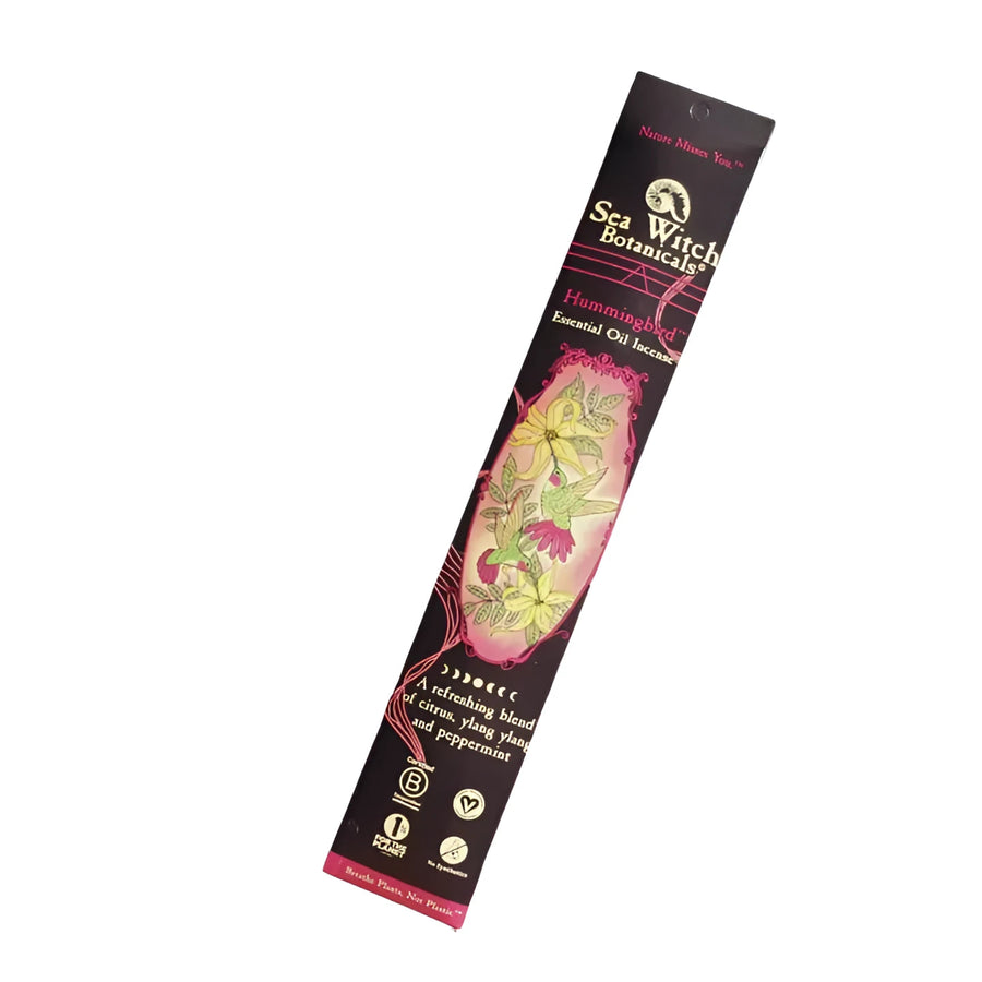 Sea Witch Botanicals Hummingbird Essential Oil Incense in Floral Pack