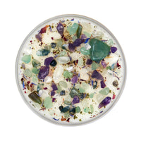 Crystal-topped Ritual Candle in a 7.5 oz Glass Jar from Secret Garden collection