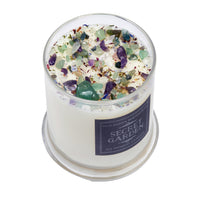 Crystal-topped Ritual Candle in a glass jar from Secret Garden collection