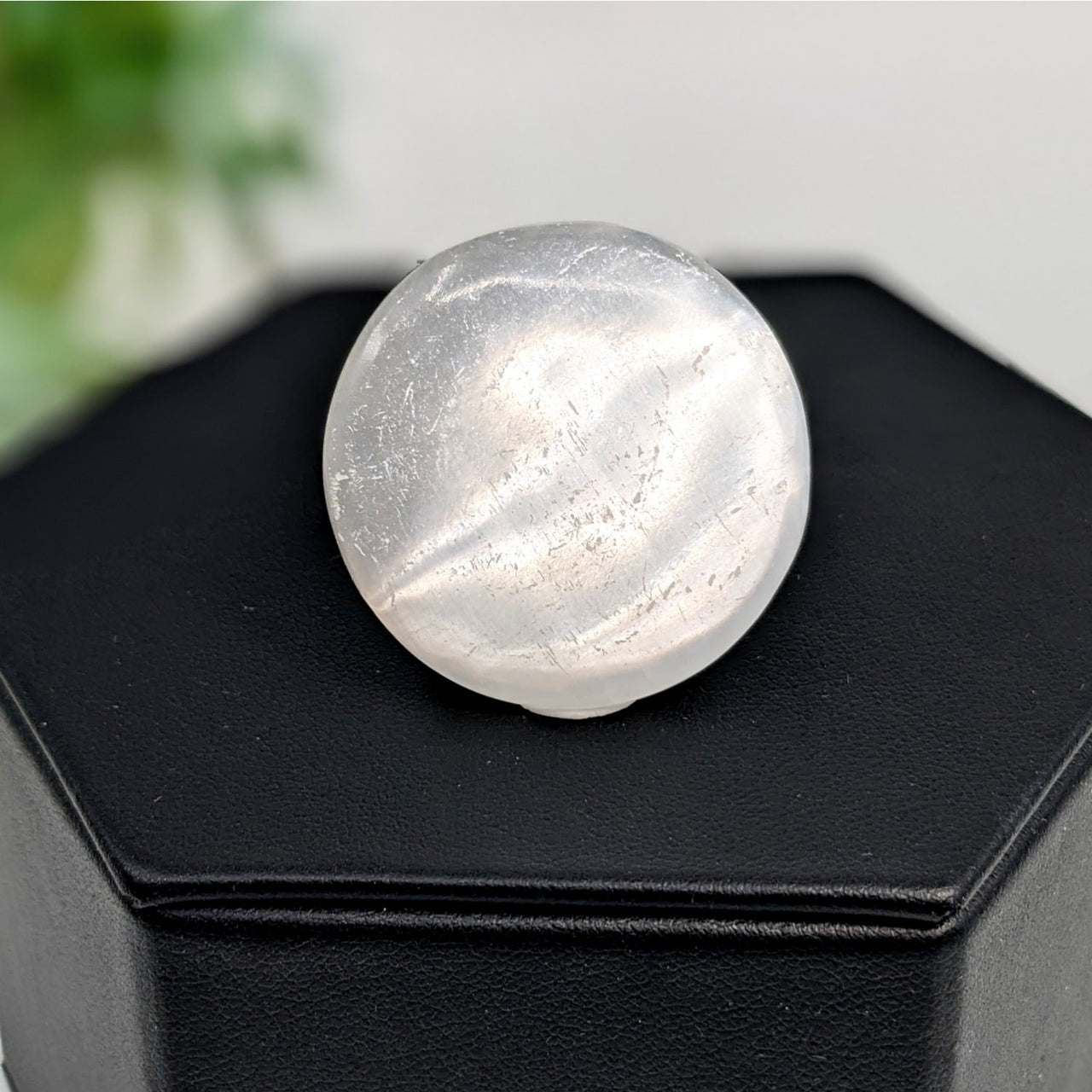 Selenite 1.3’’ Round Cabochon #LV5829 - $16