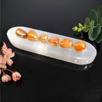 Selenite Charging Tray 8’’ with Notch for Small Stones