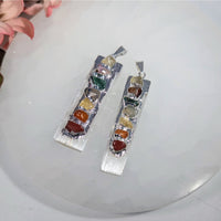 Selenite Pendant 2’’ with Chakra Stones #LV9450 $14