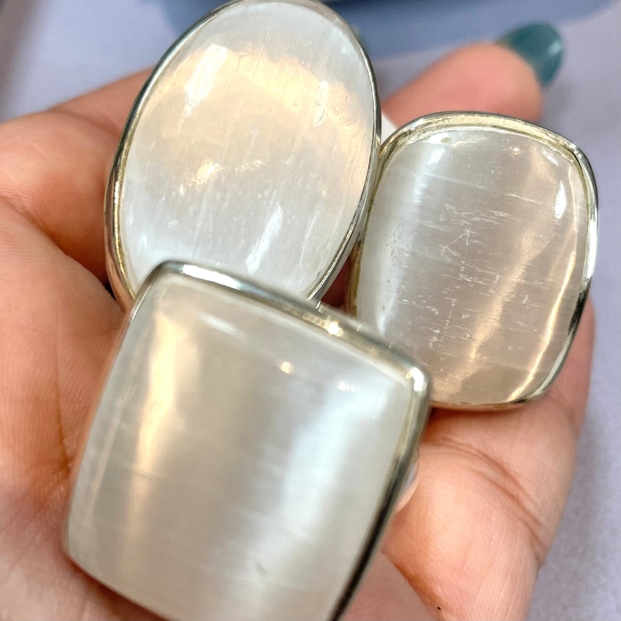 Selenite S.S Ring #J786 - $65