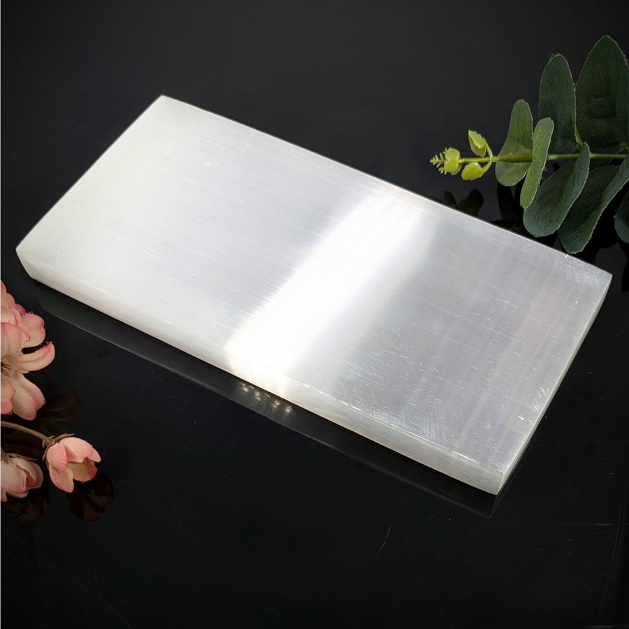 Selenite Slab 8’’ Rectangle Charging Plate #LV9348 - $55