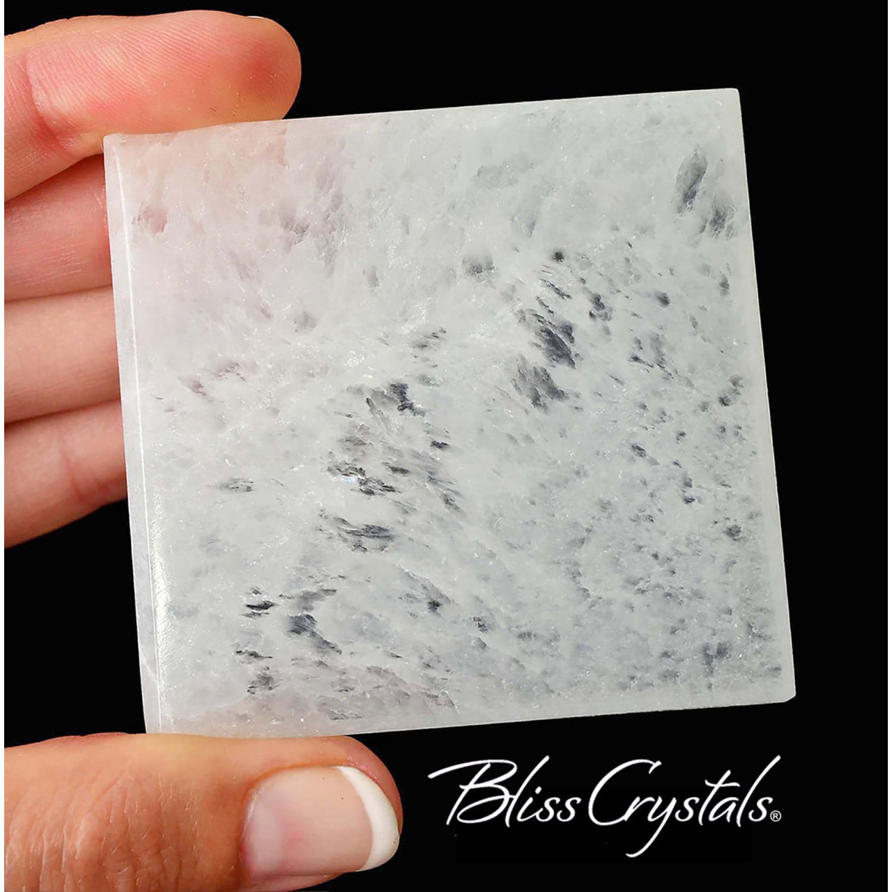 1 SELENITE Flat Square 2.7 inch Polished Plate Stone for 