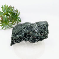 Green and black patterned Seraphinite stone slab displayed in a 4.75-inch product