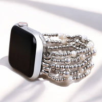 Shimmering Pearl Stretch Apple Watch Strap #LV9184 - Small