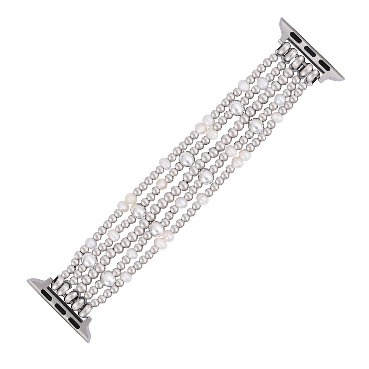 Shimmering Pearl Stretch Apple Watch Strap #LV9184 - Small