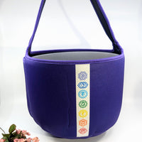 Purple chakra-themed shoulder bag for 9’’ crystal singing bowl #B020
