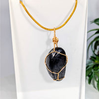 Shungite 1.1’’ Wire Wrap Pendant #LV9951 - $65