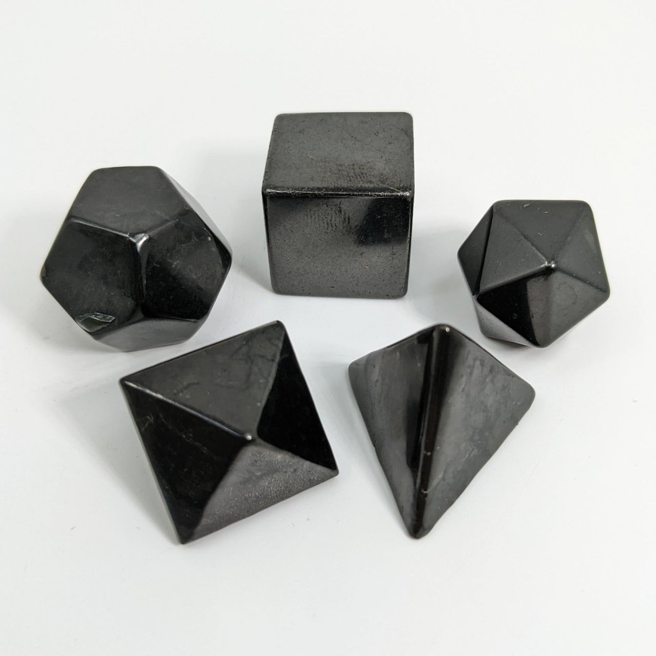 Shungite 5pc Platonic Solid Set (60g) #SK8308 - $55