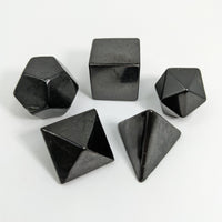 Thumbnail for Shungite 5pc Platonic Solid Set (60g) #SK8308 - $55