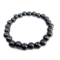 SHUNGITE Bead BRACELET 8 mm Elastic 7.5 inch for 