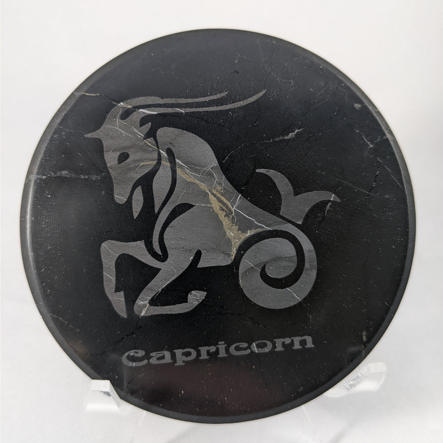 Shungite Zodiac Tile Plate #C091 Capricorn $55