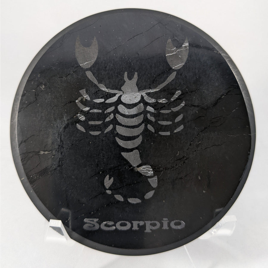 Shungite Zodiac Tile Plate #C091 Scorpio $55