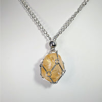 Silver Crystal Holder Necklace 23’’ - 24’’ (One stone