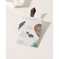 Silver Delicate Gemstone Necklace- Amethyst #LV9106 - $24