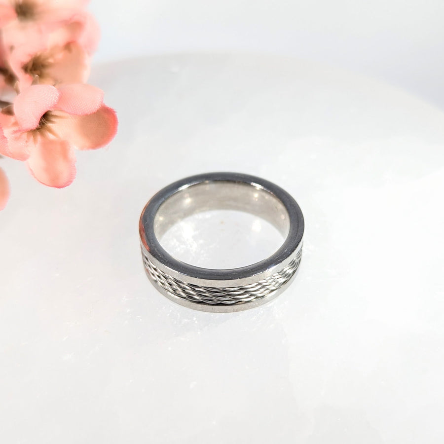 Silver Wire Design Sz 12.75 LVM Stainless Steel #LV9862