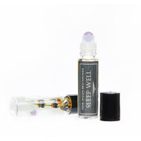 Thumbnail for Bottle of lavender essential oil with small glass vial, organic jojoba oil base, Sleep Well