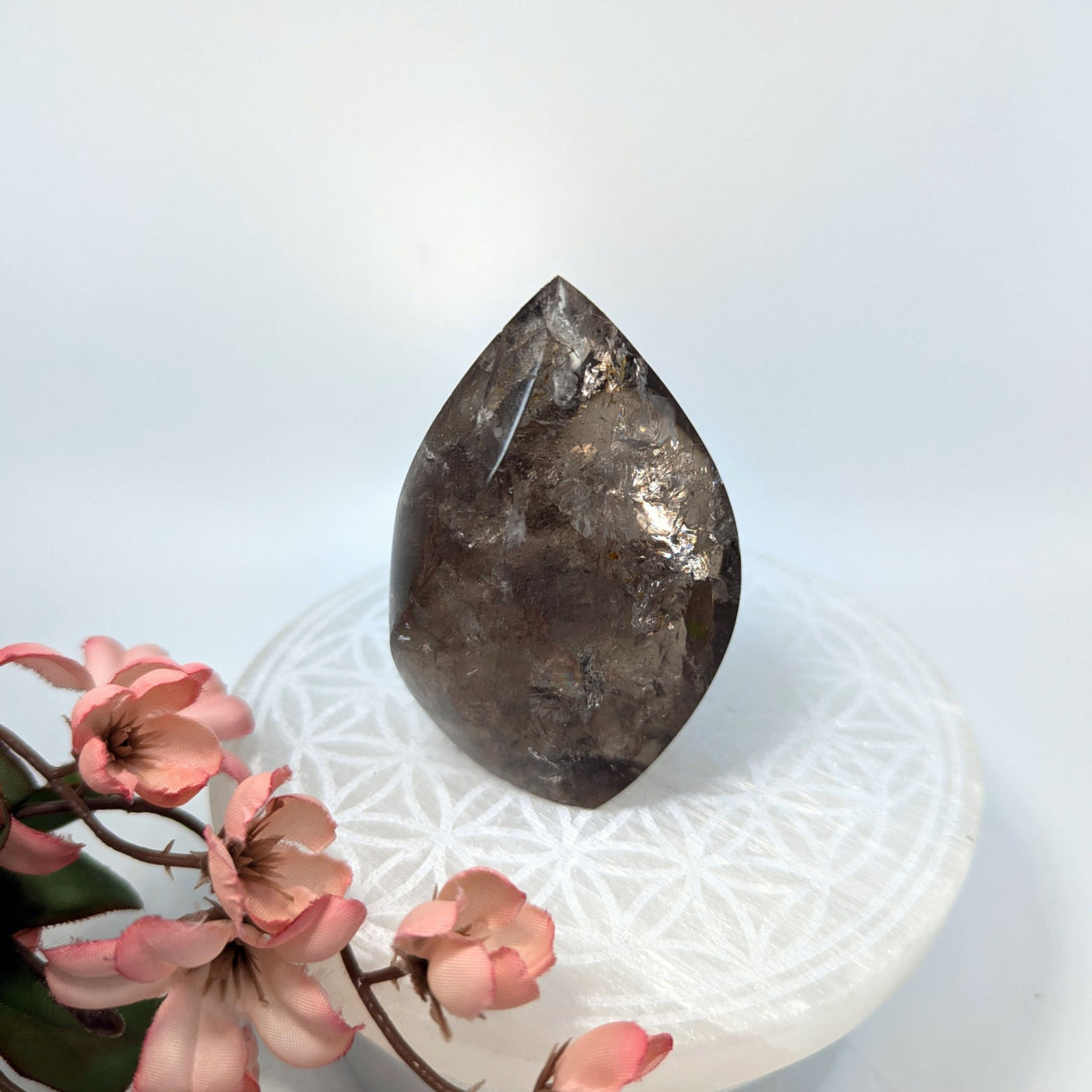 Smoky Quartz Crystal Point from Smoky Citrine Flame Freeform #LV7754