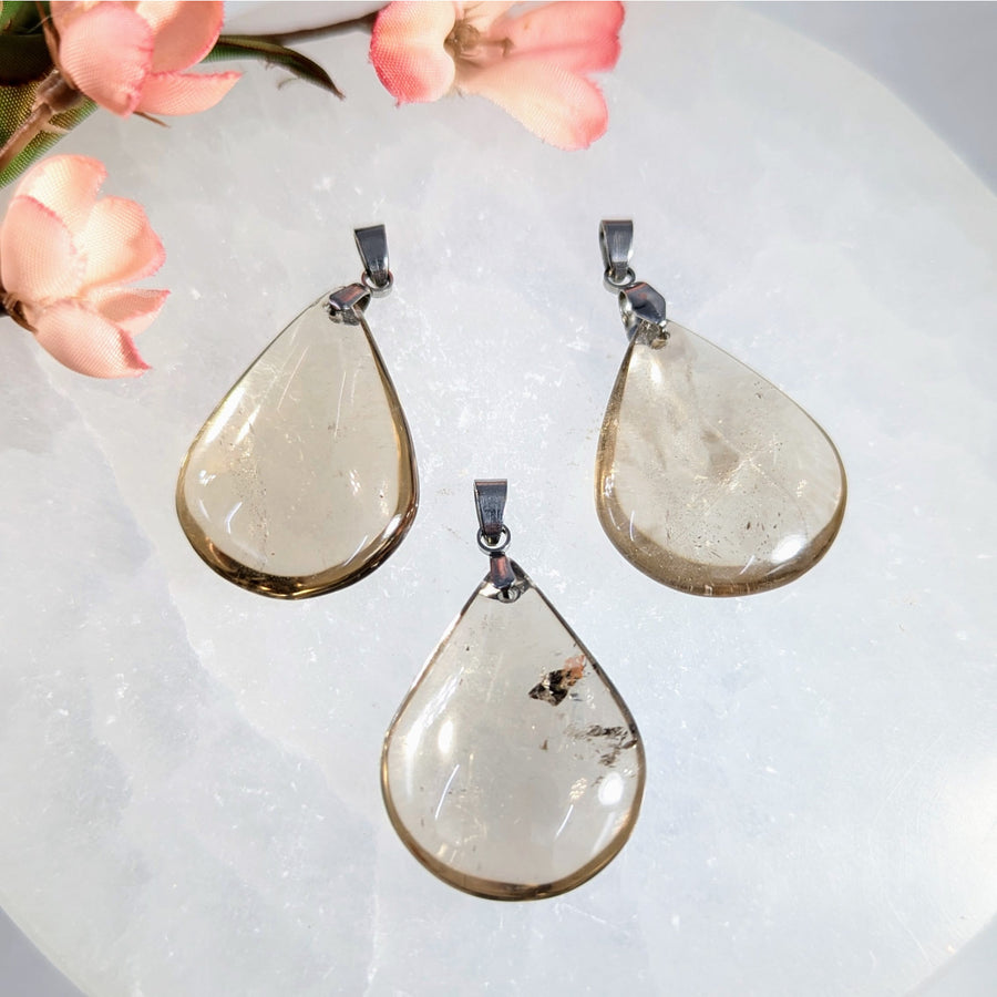 Smoky Quartz 1.3’’ - 1.4’’ Teardrop Pendant #LV9708 - $26